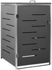 vidaXL Mülltonnenbox für 1 Tonne 69x77,5x112,5 cm Edelstahl 149554 Bild 2