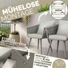 tillvex® Gartenstuhl 2er Set Wetterfest mit Armlehne | Outdoor Stühle bis 160kg belastbar | Gartenstühle UV-beständig | Terrassenstuhl Sessel Gartenmöbel Terrasse Balkon Garten Bild 4