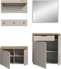 Home affaire Garderoben-Set EDIL, Breite 175 cm, 5-teilig, Front mit hochwertiger Längstfräsung, (Set, 4-St, best. aus: Sitzbank, Paneel, Hakenleiste, Kommode & Spiegel), Garderobenkombination, Kombination, Set, Garderobe, Flurgarderobe Bild 4
