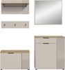 Home affaire Garderoben-Set EDIL, Breite 175 cm, 5-teilig, Front mit hochwertiger Längstfräsung, (Set, 4-St, best. aus: Sitzbank, Paneel, Hakenleiste, Kommode & Spiegel), Garderobenkombination, Kombination, Set, Garderobe, Flurgarderobe Bild 3