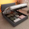 Polsterbett 160x200 cm mit LED Kopfteil,USB & Typ-C Ladefunktion,Stauraum & Gasdruckfeder,Grau,inklusive Matratze Bild 3