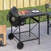 vidaXL Outdoor Grill Mit Rad Schwarz 91 x 71 x 107 cm Metall 42003856 Bild 3