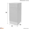 Flex-Well Unterschrank Küchenunterschrank - 30 cm breit - Weiß – Nawa Bild 4