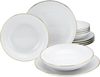 OTTO home Tafelservice Teller Set, Geschirr-Set Ezzo (12-tlg), 6 Personen, Porzellan, Goldband, Made in Europe, 12 Teile, für 6 Personen Bild 1