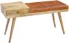 Wohnling Polster-Sitzbank mit Stauraum SALIM, Ziegenleder / Massivholz, 100 x 52 x 38 cm Bild 2