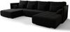AX LIVING Schwarze Ecksofa mit Schlaffunktion Florinna 345cm U Bild 2