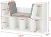 COSTWAY Bücherregal Aufbewahrungsregal, mit Kissen, 6 Fächer, 103 x 30 x 63 cm Bild 3
