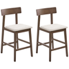 Set mit 2 Barstühlen ISANTI Holz Dunkelbraun Taupe Bild 1
