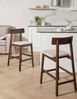 Set mit 2 Barstühlen ISANTI Holz Dunkelbraun Taupe Bild 3