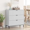 vidaXL Sideboard Hochglanz Weiß 79,5 x 33 x 82 cm Holzwerkstoff 883438 Bild 4