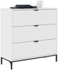 vidaXL Sideboard Hochglanz Weiß 79,5 x 33 x 82 cm Holzwerkstoff 883438 Bild 3