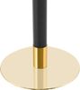 Moderner Runder Beistelltisch, Marmor-Optik Tischplatte mit Goldenem Rand, Stabiles Metallgestell in Schwarz/Gold, Ideal als Couchtisch, Nachttisch oder Balkontisch, Grau Bild 4