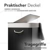 Bambus Wäschekorb 3 Fächer, 150L Wäschesammler mit Deckel & herausnehmbarem Sack Bild 2