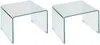 Vente-unique - SUZANA Bedside table Glas Transparent - B 40 cm x H 40 cm x L 50 cm Bild 5