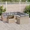 vidaXL Gartensofa-set mit Kissen mit Kissen 9 pcs Beige Polyrattan 3357173 Bild 3