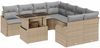 vidaXL Gartensofa-set mit Kissen mit Kissen 9 pcs Beige Polyrattan 3357173 Bild 2