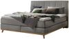 Stefania Boxspringbett grau Eiche MassivholzPolyester 214cm x 143cm x 115cm Bild 1