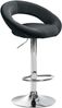 Barhocker MEKIM - Samt Schwarz 53x47x80 cm Silber | Barstuhl Höhenverstellbar Mit Lehne Drehbar Tresenhocker Tresenstuhl Kneipenhocker Kneipenstuhl Bild 3