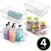 mDesign Kühlschrankbox Organizer Aufbewahrung 4er Set Kunststoff Transparent Bild 3