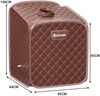 Tragbare Dampfsauna Spa mit Stuhl Fußmassage-Roller und Saugfähiger Matte 9 einstellbare Temperaturstufen Innen-Spa-Kabine Kaffee Bild 2