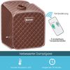 Tragbare Dampfsauna Spa mit Stuhl Fußmassage-Roller und Saugfähiger Matte 9 einstellbare Temperaturstufen Innen-Spa-Kabine Kaffee Bild 4