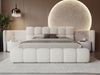 GRAINGOLD Modo Polsterbett 180x200, Doppelbett mit Kopfteil, groß Stauraum, Bouclé-Stoff, Beige Bild 4