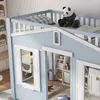 Hochbett mit Lattenrost und Spielraum, Kinderbett mit Rausfallschutz und Leiter, 90x200 cm, Jugendbett Bild 5