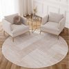 Tapiso Designteppich CRYSTAL, rund, Höhe: 8 mm, Kurzflor Schimmereffekt, pflegeleicht, allergikergeeignet Bild 5