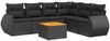 vidaXL 7-tlg. Garten-Sofagarnitur mit Kissen Schwarz Poly Rattan 3257350 Bild 2