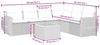 vidaXL 7-tlg. Garten-Sofagarnitur mit Kissen Schwarz Poly Rattan 3257350 Bild 3