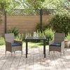 vidaXL Tisch- und Stuhlset mit Kissen 3 pcs Grau PE-Rattan 3379828 Bild 4