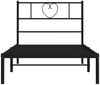 vidaXL Bettgestell mit Kopfteil Metall Schwarz 75x190 cm 355453 Bild 5