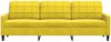 vidaXL 3-Sitzer-Sofa, Samt gelb, 226 x 77 x 80 cm Bild 4