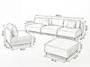 Garten Lounge Set SUN – Outdoor Möbel Set mit Sofa, Sessel und Hocker, UV-beständig und wasserabweisend Bild 5