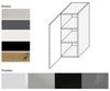 Küchenhängeschrank ESSEN 30x72cm 1-türig Acryl Hochglanzfront Farbe: weiß Hochglanz / weiß (ES-W2/30) Bild 3