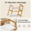 SONGMICS Gewürzregal mit 2 Ebenen, Küchenregal, für Arbeitsplatte, Küche, beige-weiß Bild 4