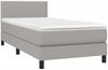vidaXL Polsterbett mit Matratze & LED Hellgrau 80x200 cm Stoff, Härtegrad: H2 [3133029] Bild 3
