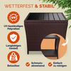 Casaria Beistelltisch (1-St), wetterfest, Polyrattan / WPC braun, 45 x 45 x 40 cm Bild 2