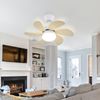 ZMH Deckenventilator Mit Beleuchtung und Fernbedienung Leise - Deckenlampe 6 Flügeln Ø75 cm Ventilator Timing Deckenleuchte Einzelleuchte Fan Sommer-/Winter Schlafzimmer Esszimmer/Holzfarbe Bild 2