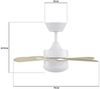 ZMH Deckenventilator Mit Beleuchtung und Fernbedienung Leise - Deckenlampe 6 Flügeln Ø75 cm Ventilator Timing Deckenleuchte Einzelleuchte Fan Sommer-/Winter Schlafzimmer Esszimmer/Holzfarbe Bild 5