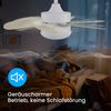 ZMH Deckenventilator Mit Beleuchtung und Fernbedienung Leise - Deckenlampe 6 Flügeln Ø75 cm Ventilator Timing Deckenleuchte Einzelleuchte Fan Sommer-/Winter Schlafzimmer Esszimmer/Holzfarbe Bild 4
