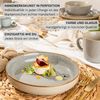 SÄNGER Pastaschalen Set Rio Perlgrau - 6 teilig aus Steingut Bild 5