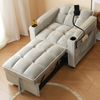 Schlafsofa 83x167x76 cm Antique Grey White, 3-in-1 ausziehbar mit Getränkehaltern & Handyhalter Bild 4