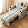 Schlafsofa 83x167x76 cm Antique Grey White, 3-in-1 ausziehbar mit Getränkehaltern & Handyhalter Bild 5