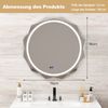 LED Badspiegel mit Beleuchtung & Uhr & Touchschalter Anti-Beschlag Badezimmerspiegel Bild 2