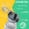 Sahara Sailor Trinkflasche BPA-frei Tritan Auslaufsicher 1000ml Grau Bild 4