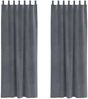 vidaXL Verdunkelungsvorhänge 2 pcs Hellgrau 140 x 245 cm Samt 4107296 Bild 2