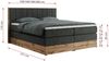 Boxspringbett BELLISSIMO KING, Doppelbett mit Multipocket-Matratze, Polsterbett mit Kopfstütze - 140 x 200 cm - Dunkelgrau Stoff - H3 Bild 5