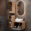 Planetmöbel Badmöbel-Set ASTRA Waschtischunterschrank 60 cm mit Midischrank, (Waschbeckenunterschrank, 3-St, Badmöbel Set), Badezimmer Möbel im modernen Design Bild 3