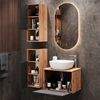 Planetmöbel Badmöbel-Set ASTRA Waschtischunterschrank 60 cm mit Midischrank, (Waschbeckenunterschrank, 3-St, Badmöbel Set), Badezimmer Möbel im modernen Design Bild 4